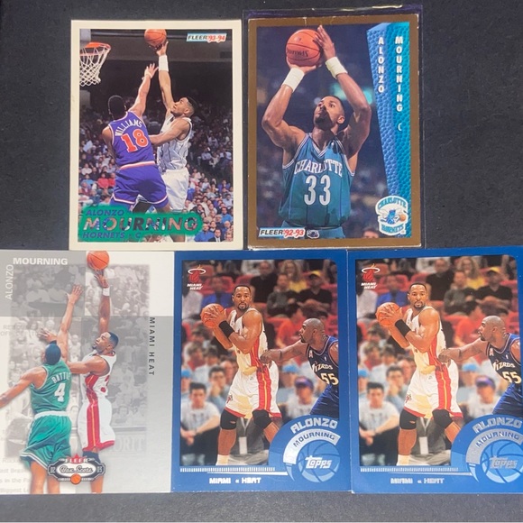 Alonzo Mourning Rookie Card + more (5) 1992-2003 - Picture 1 of 4
